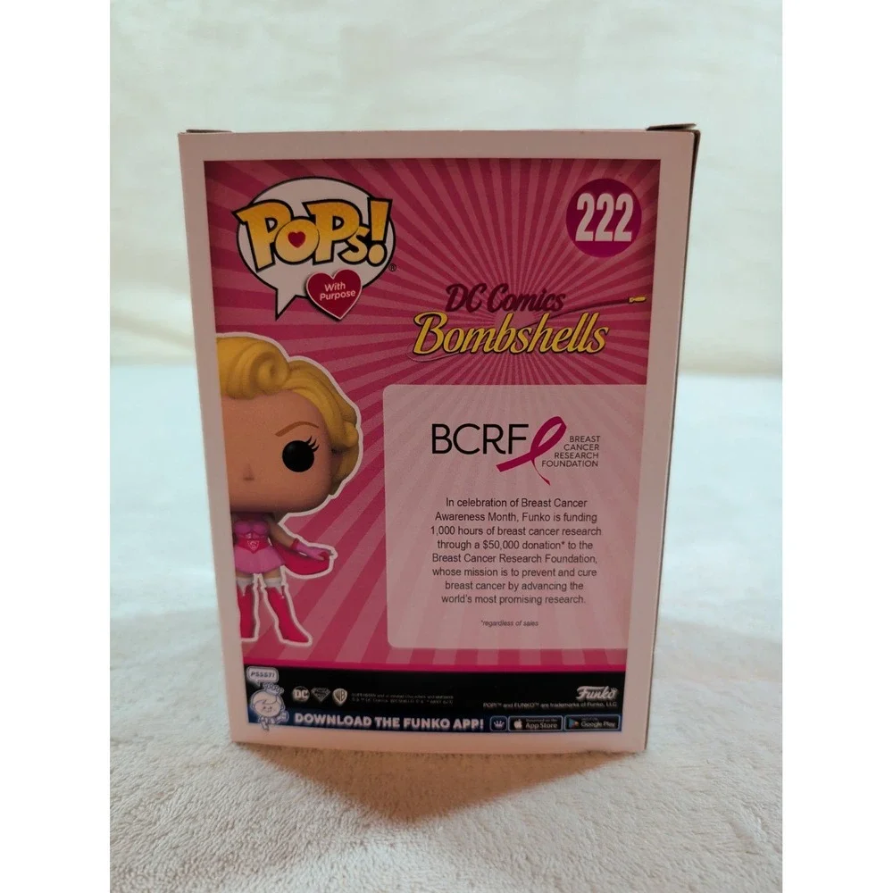 Funko‎ Pop DC Comics Bombshells Supergirl 222 BCRF Breast Cancer Awareness Pink